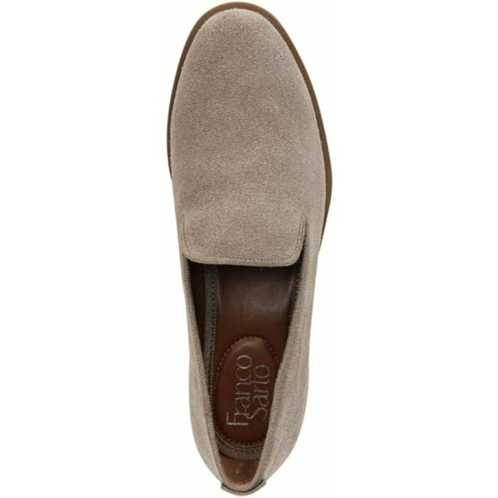 Franco Sarto Womens 10 Jeena Loafer Suede Leather Slip-on Shoes Classic Beige - Picture 4 of 10
